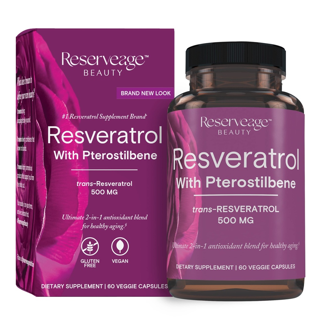예비 품목 아름다움, Pterostilbene를 가진 Resveratrol 500 mg, 면역성이 있는 보충교재 & 심장 건강을 위한, 지원 건강한 시효, Paleo, Keto, 60의 캡슐 (60의 서빙)