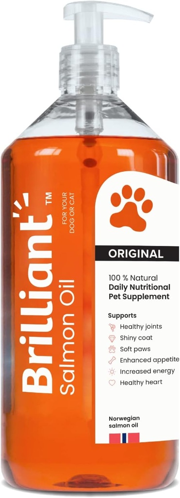 Dogs, Cats & Puppies를 위한 화려한 연어 기름 | DHA, EPA 지방산을 가진 Omega 3 물고기 기름 액체 보충교재 | 지원 피부와 외투, 면역 체계 & 합동 기능 | Hofseth BioCare (34oz)
