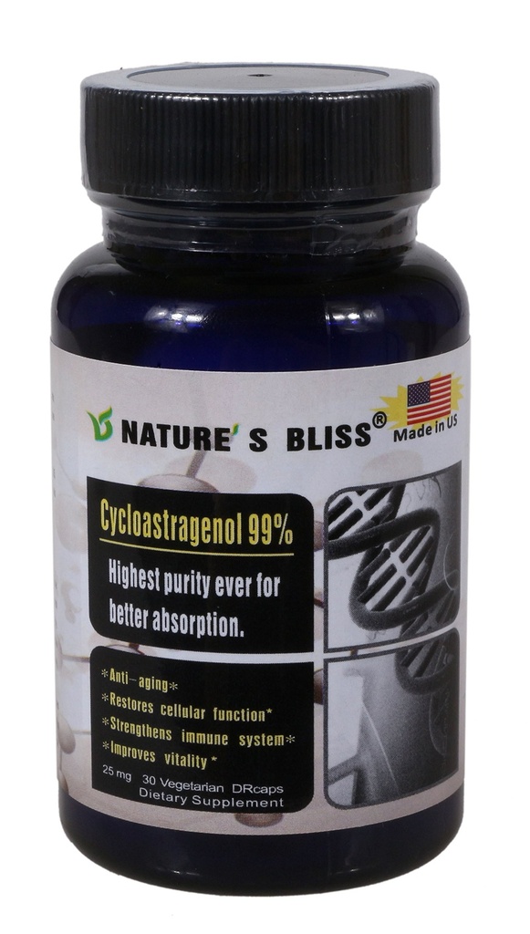 Nature'sbliss Cycloastragenol 25mg 99%의 석류 보충교재, Astragalus 뿌리 추출물, 미국에서 만드는 노화 방지 보충교재, Immunity Boost, Stomach 산은, 최고 흡수, 30의 캡슐을 보호합니다