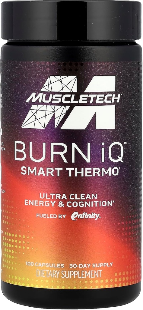MuscleTech Burn iQ Smart Thermo 보충교재는 Paraxanthine로 연료를 공급했습니다 남자와 여자를 위한 에너지 & Cognition 100 조사