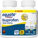 동등한 Ibuprofen 정제, 200 mg의 쌍둥이 팩, 500 조사