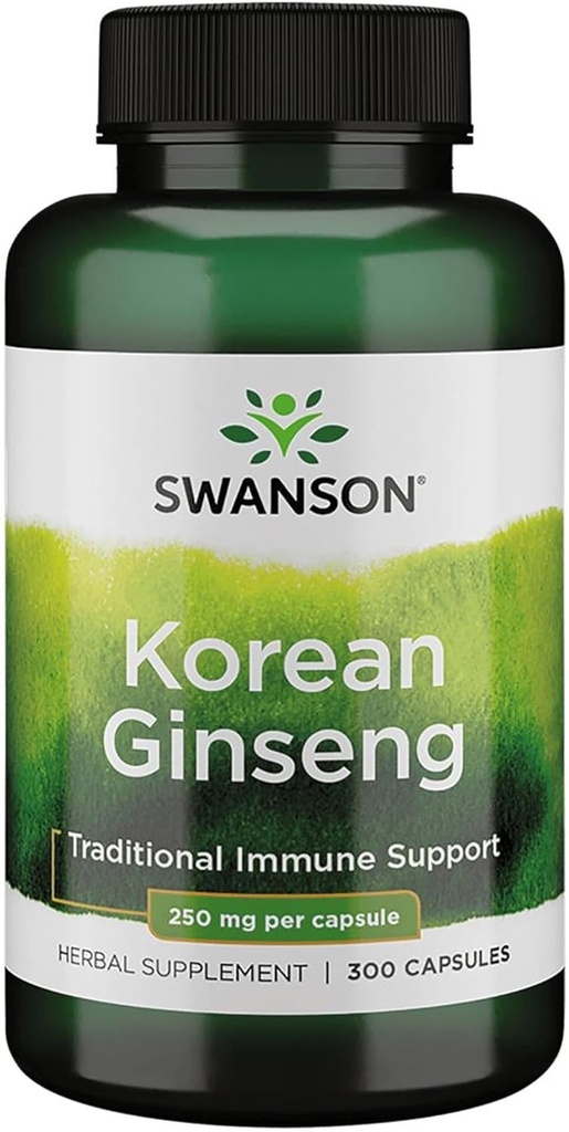 Swanson 한국 인삼 250 밀리그램 300 캡슐