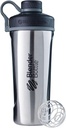BlenderBottle Radian 셰이커 컵은 철사 Whisk, 26 Ounce, 자연적인/검정을 가진 스테인리스 물병을 격리했습니다
