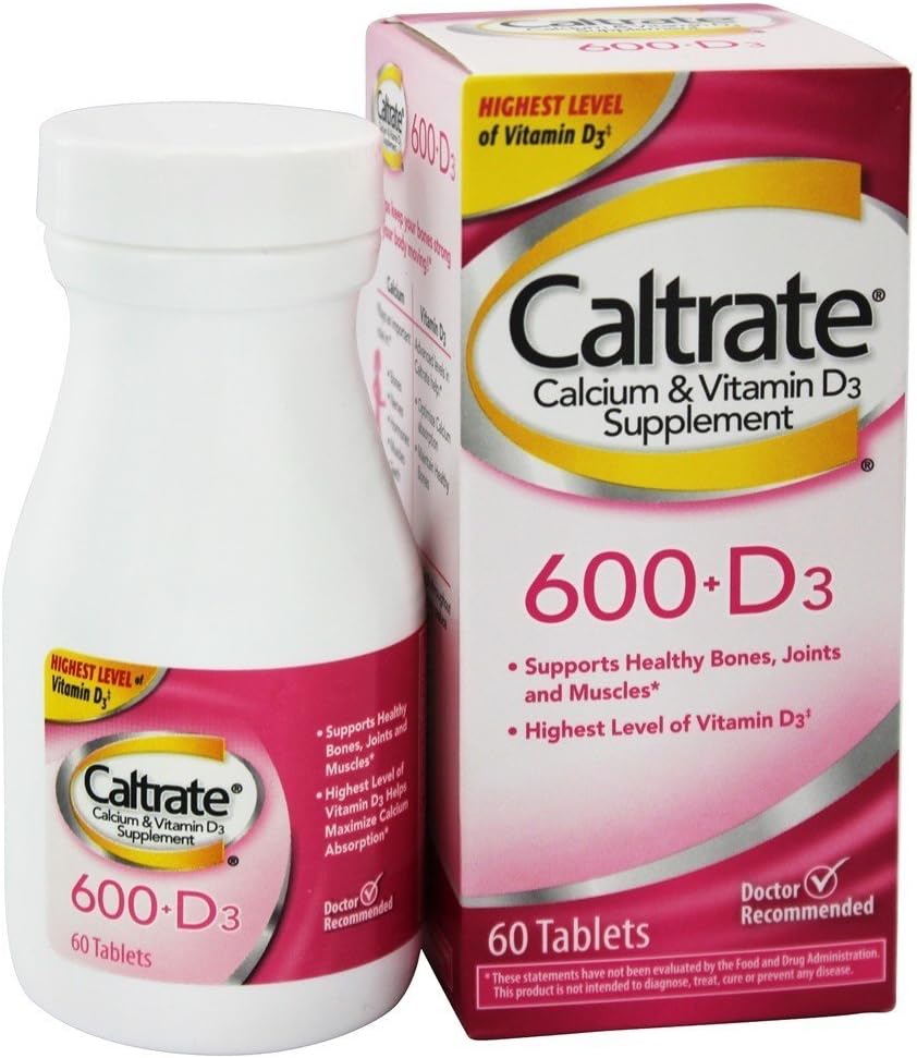 Caltrate 600+D 칼슘 보충교재, 60의 ct