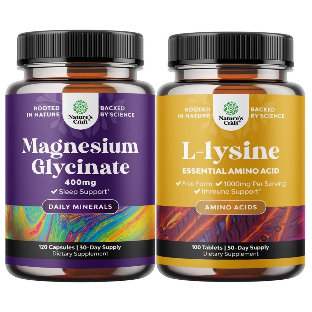 Magnesium Glycinate 캡슐의 여성 & Mood 및 Relaxation 및 L-lysine Essential Amino Acids for Eye Health Lip Care Bone Support Immune System 지원 근육 성장