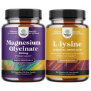 Magnesium Glycinate 캡슐의 여성 & Mood 및 Relaxation 및 L-lysine Essential Amino Acids for Eye Health Lip Care Bone Support Immune System 지원 근육 성장