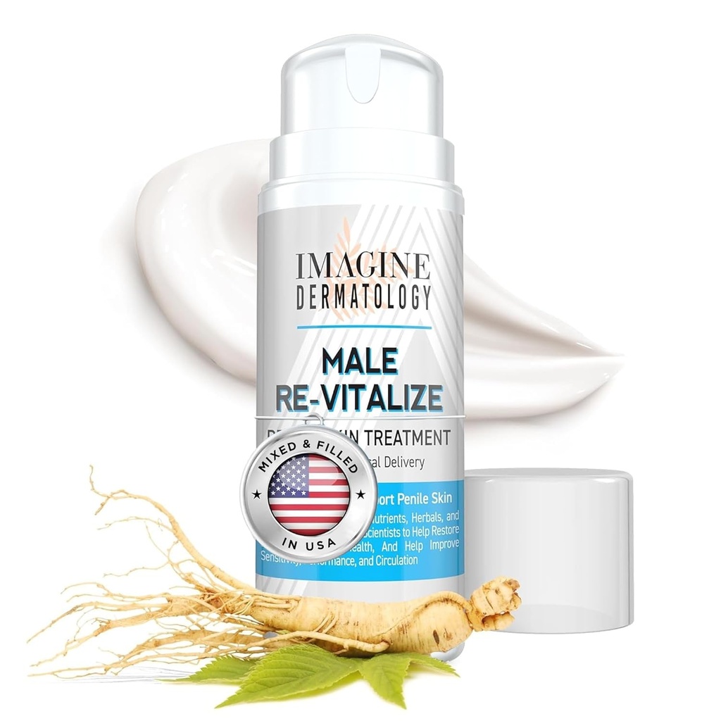 Original Male Re-Vitalize Penile Health Relief Cream Soothe Protect Irritated Chaffed Skin TSA Compliant 크기 (3.3fl oz / 100ml)