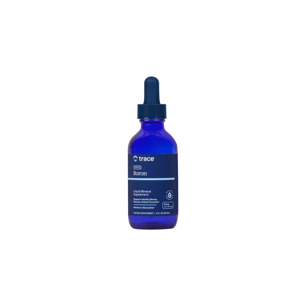 Trace Minerals Ionic Boron - 매일 건강 지원을위한 액체 Ionic Boron 보충 - 뼈, 근육 및 연결 조직 지원 - 건강한 Mindset - Vegan & Gluten-Free - 2 fl oz (48 서빙)