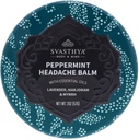 Svasthya Body & Mind Peppermint Headache Balm by Svasthya - 즉시 & Lasting Sinus, Migraine & Stress Headache Relief, Has Peppermint, Lavender, Marjoram, Myrrh - 100 % 자연, 미국에서 만든, 2 oz