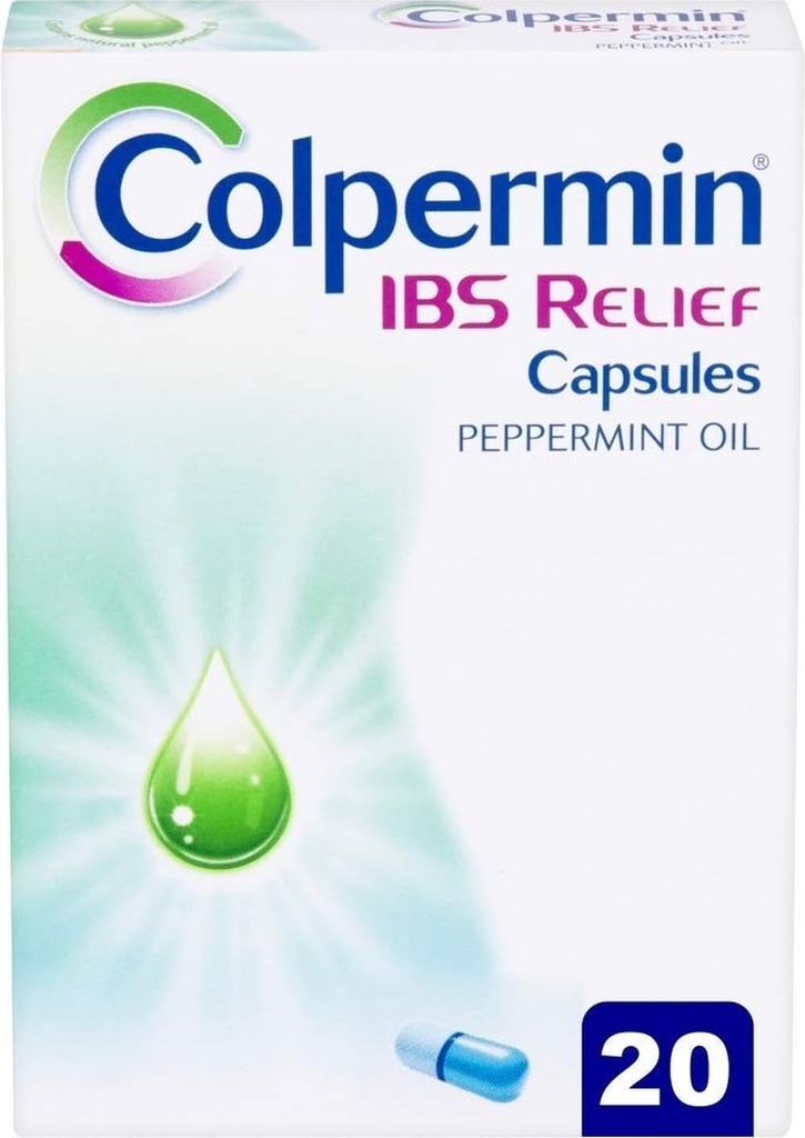 Colpermin Peppermint 기름 캡슐 20 캡슐 Irritable Bowel 증후군을 위한