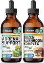 BIO KRAUTER Adrenal 지원 Tincture 4 Fl. Oz. & Dozen Mushroom Tincture 4 Fl. Oz.