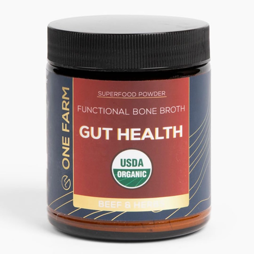 1개의 농장 Superfood 분말 Gut 건강, 유기 Gut Soothing 혼합과 Prebiotic 혼합, 비 GMO, 뼈를 가진 Prebiotics, 터키 꼬리 버섯, Slippery Elm 및 GI 건강을 위한 Marshmallow 뿌리
