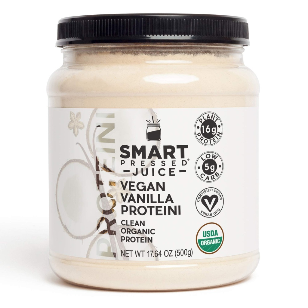 SMART Pressed Juice Vegan Vanilla Proteini | 프리미엄 유기농 공장 기반 단백질 분말 | Clean Lean Protein Shake | Best Detox Smoothie No Fillers | Keto Friendly | 미국