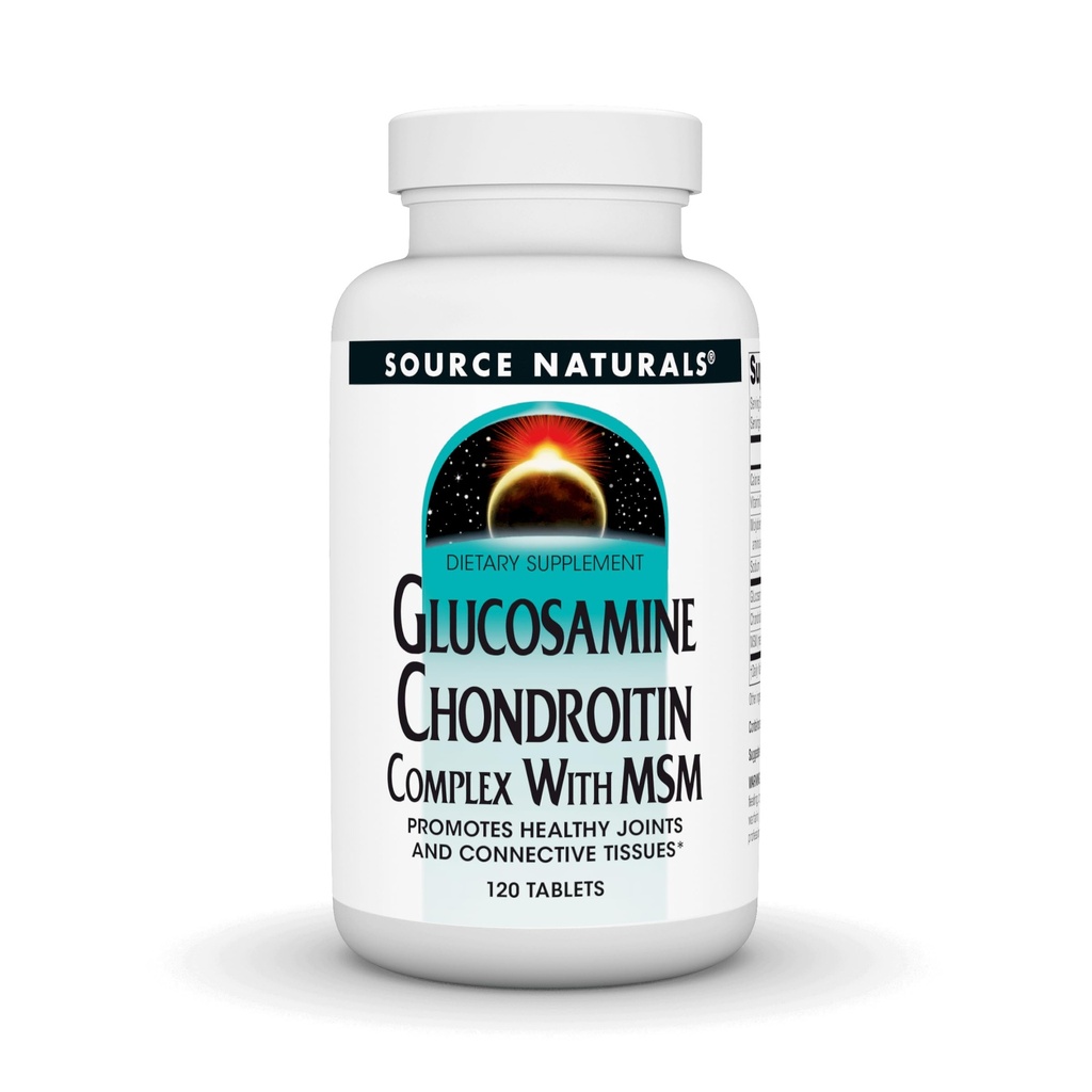 Source Naturals Glucosamine Chondroitin Complex 와 Msm - 120 정제
