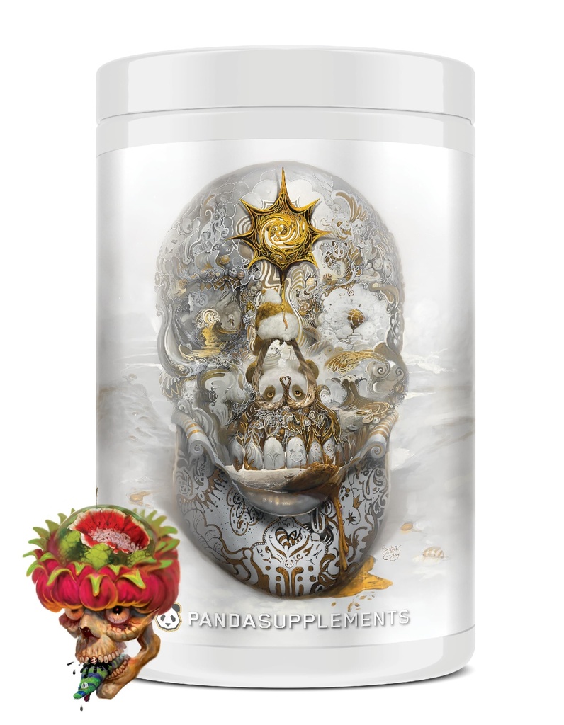 지하 생물 연구소/Panda Supps Skull: Nootropic 전 운동, 403mg 카페인, 갱도 시각 초점, 펌프, Unparalled 에너지 (40 Scoops) (Dragonfruit Watermelon Candy) Skull 쇄석기
