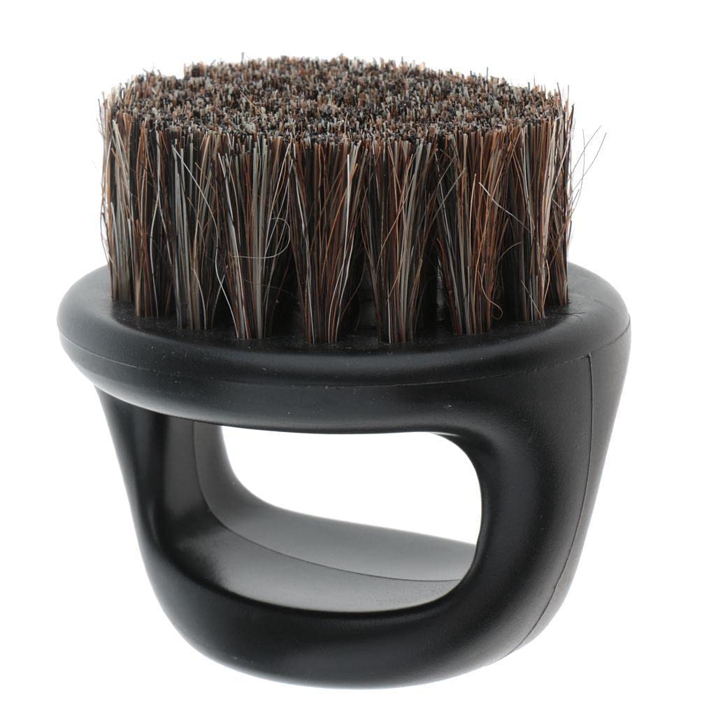 Salon Barber Wood Bristles Hair Beard Cleansing Grooming Brush Men's Mustache Shaping Comb - 검정