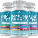 1개의 면역 방어 지원, 아연 50mg, 비타민 C Elderberry VIT D3 5000 IU, Turmeric Curcumin & Ginger, Echinacea를 가진 면제 비타민 보충교재 승압기에서 8 - 아이 성인을 위한 알레르기 완화