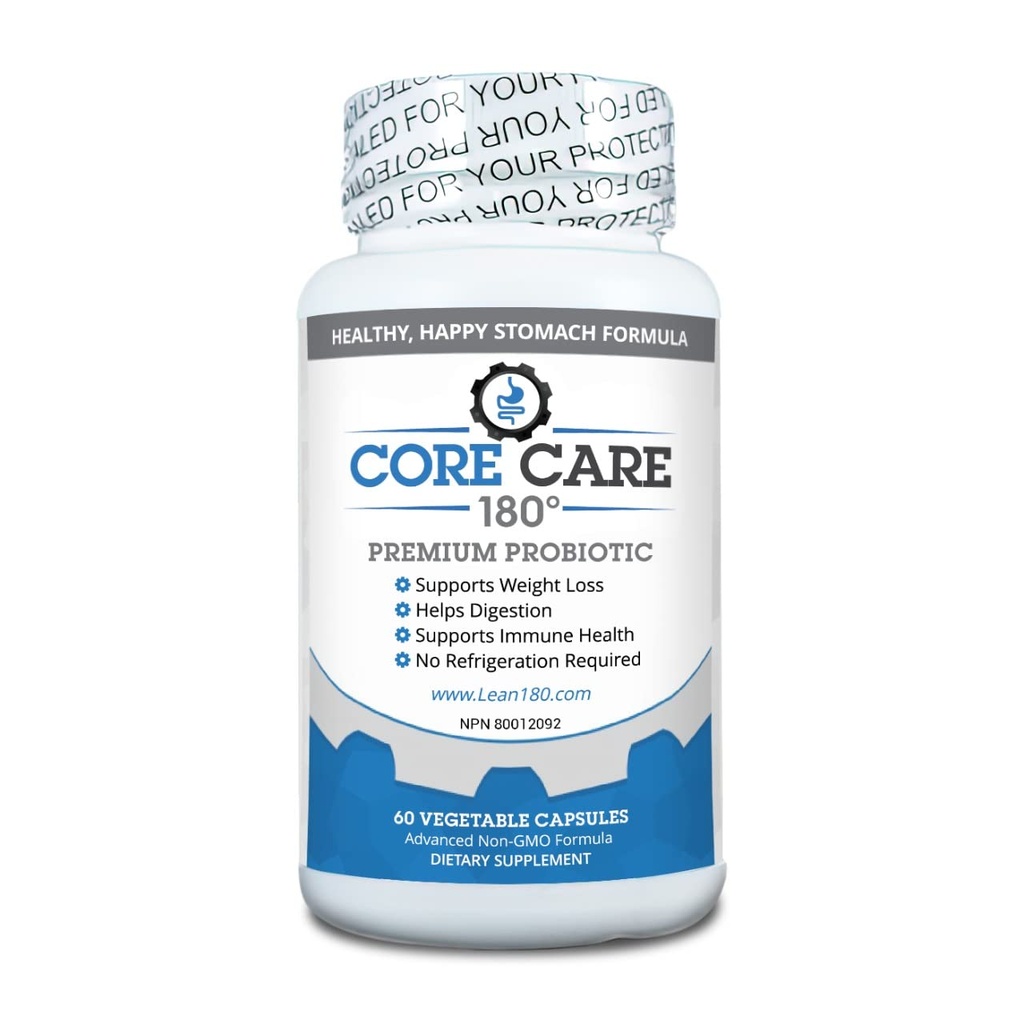 Gut 건강 남성과 여성을위한 최고의 Probiotics, 모든 천연 보충, Digestion, Mood, Bloating, Constipation, Gas (30 일 공급) 핵심 케어 180