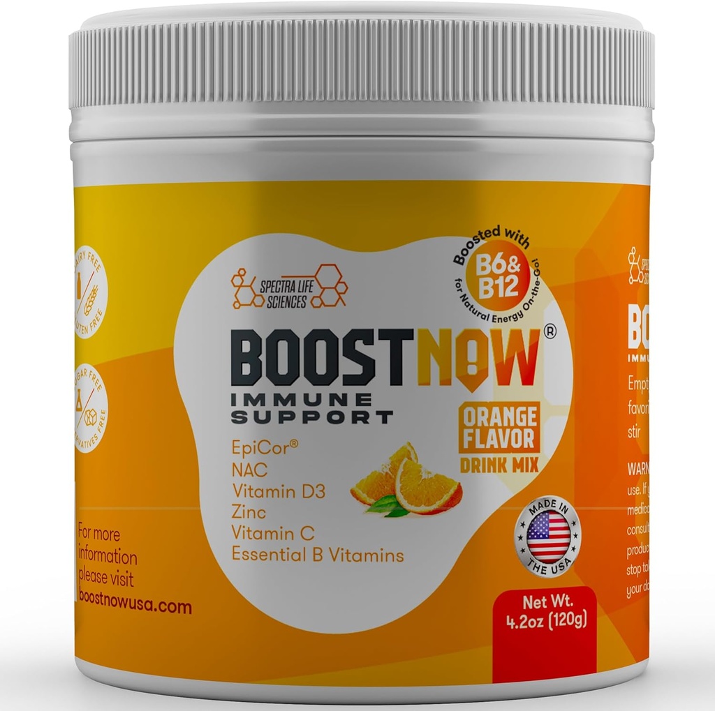 BoostNow 14-in-1 면역 지원 분말 - 비타민 C, D-3, 아연, EpiCor, Elderberry, NAC 및 더 많은 것을 강화