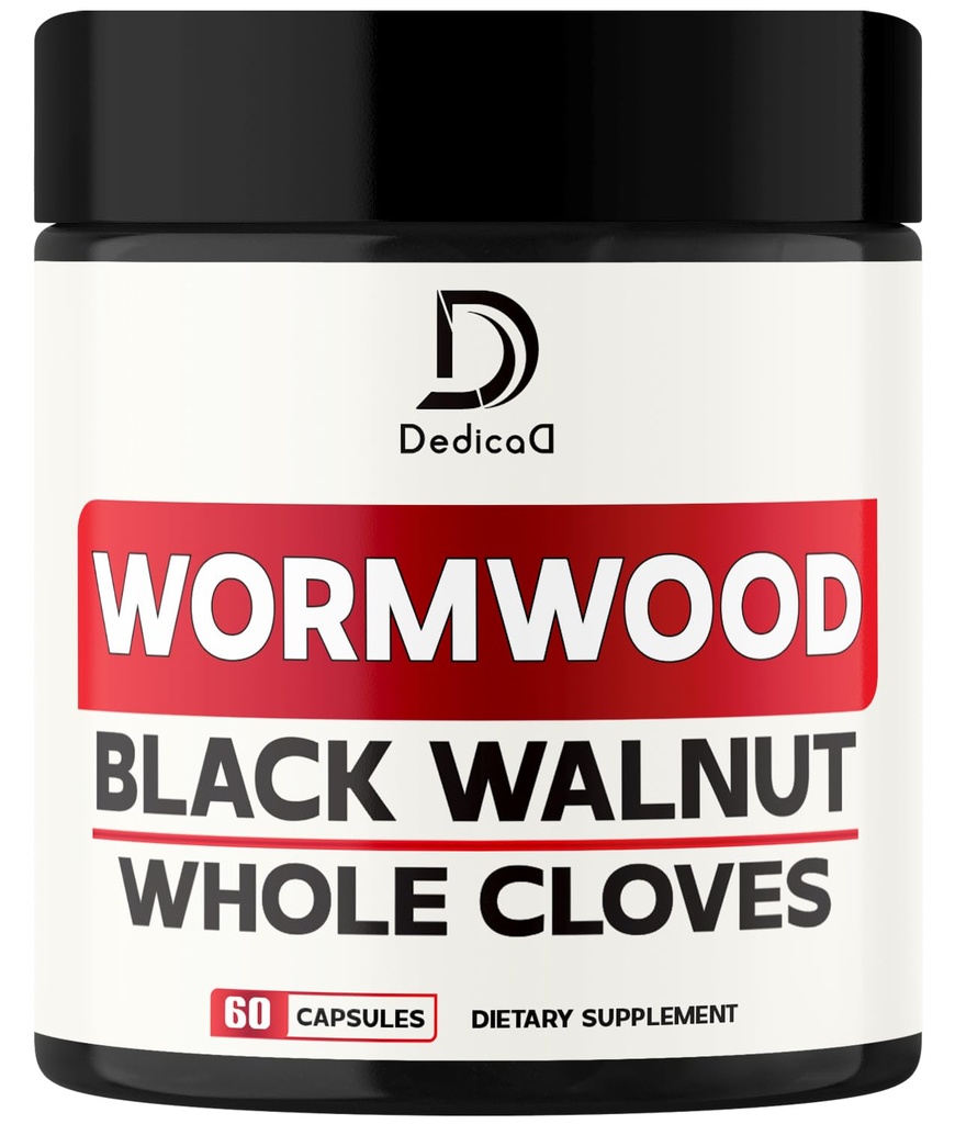 12in1 Wormwood 캡슐 검정 호두 Cloves, 생강, Turmeric Curcumin & Black Pepper - 면역 체계 - 60의 캡슐