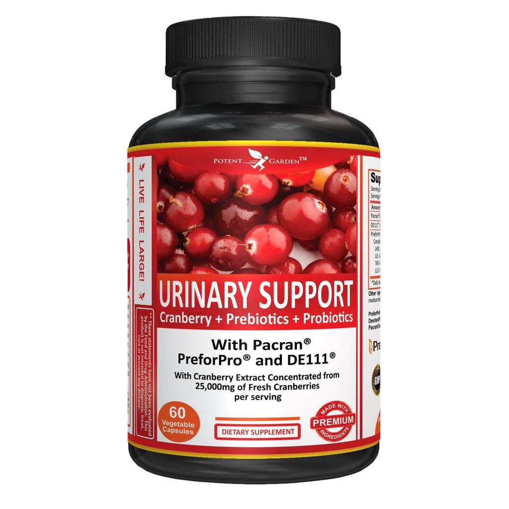 여성을위한 Urinary Tract Health for Womens Probiotics, Cranberry Caps 5 억 CFUs Cranberry Extract, Prebiotics 및 Probiotics, 여성 60 대, 30 대