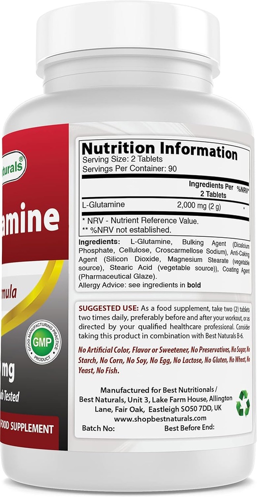 제일 자연적인 L 글루타민 1000 mg & Ashwagandha 추출물 500 Mg