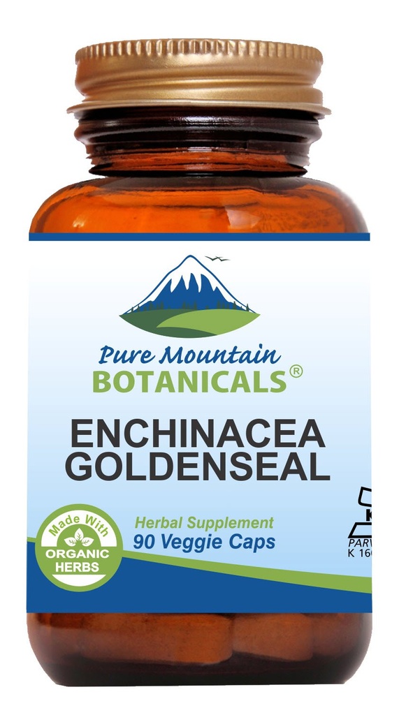 Echinacea Goldenseal 캡슐 - 450mg 유기 Echinacea Goldenseal Complex를 가진 Kosher Vegan 모자