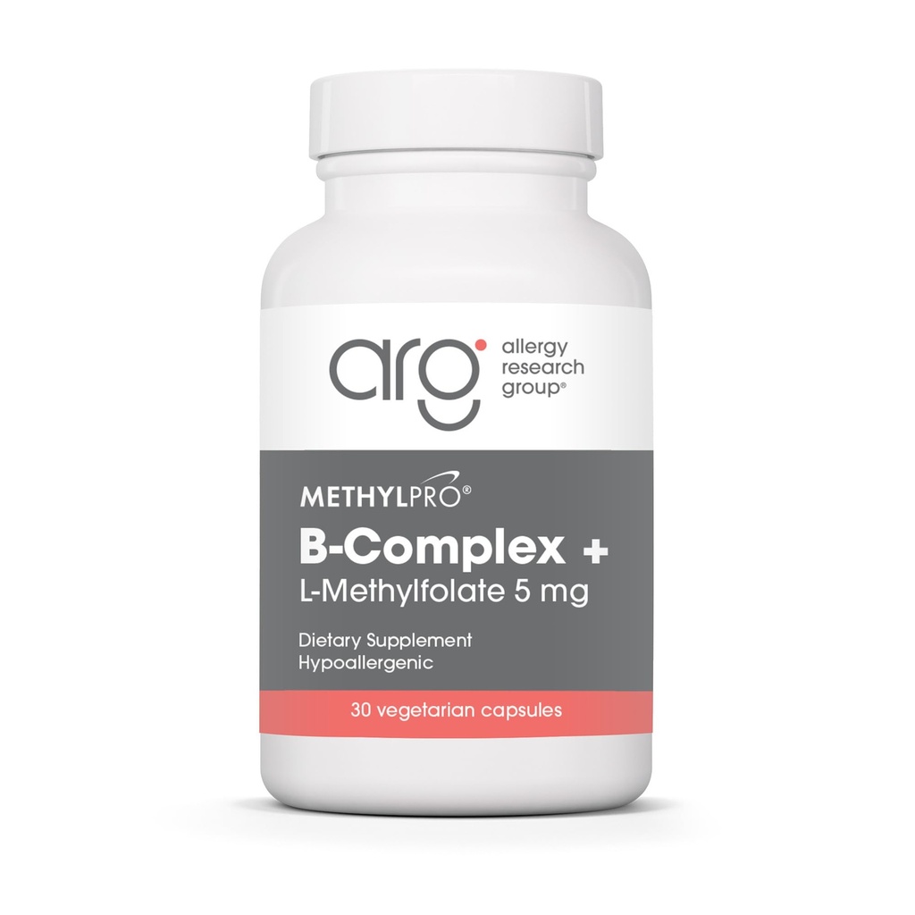 MethylPro B-Complex + L-Methylfolate 5 mg - 여성과 남성을 위한 메틸을 입힌 비타민 B 복합체, Folate, Niacin 및 Biotin, VIT B 보충교재를 가진 세포 에너지 지원 - 30 Vegan 캡슐