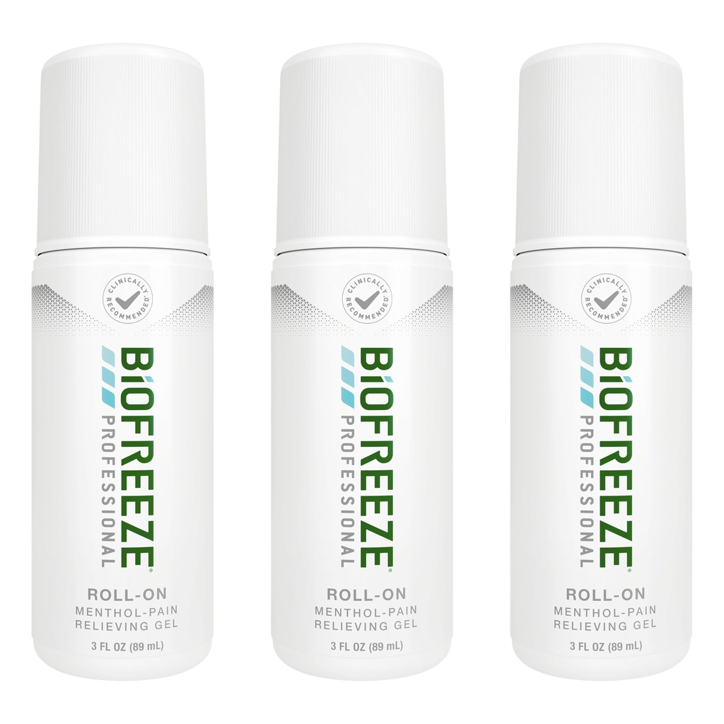 무릎, 목, Hip, 합동, & 어깨, 간단한 backache 고통 Reliever를 위한 Biofreeze 직업적인 고통 구호 목록, 근육 구호, Roll-On Menthol 젤 3 Fl Oz (3의 포장)