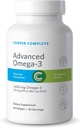 Cooper Complete - 고급 오메가 3 - 물고기 오일 보충, 농축 된 EPA + DHA 오메가 3 지방산 1400 mg - 병 당 60 Softgels. 3 팩