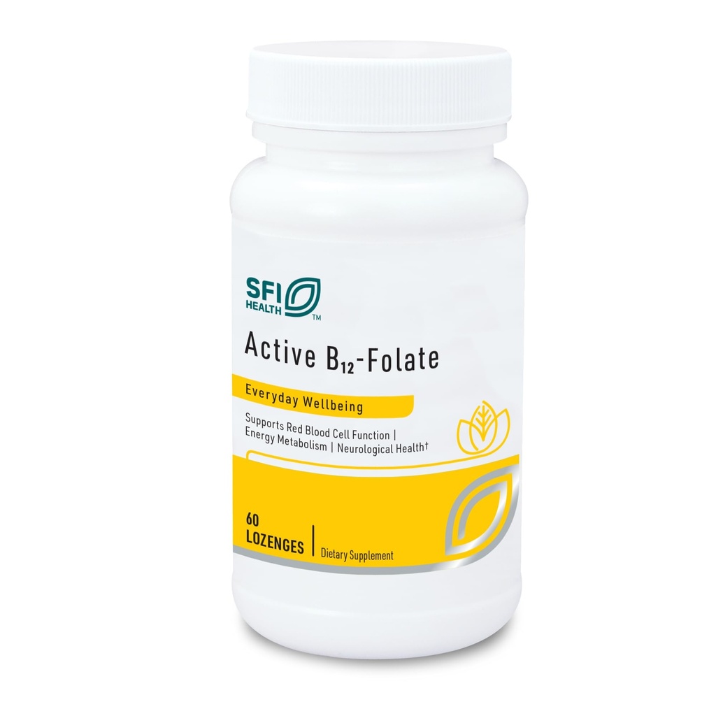 Klaire Labs SFI 건강 활동적인 B12 - Folate 보충교재 - 메틸 Folate & 비타민 B12 Methylcobalamin를 가진 Dissolvable Lozenge - 높게 흡수 가능 - 건강한 계류, 에너지 & Cognition (60 조사)를 지원하십시오