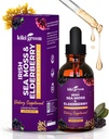KIKI Green Liquid Irish Sea Moss + Elderberry Drops - Immune Support, Health Support, 2 Fl Oz 용 Raw Sea Moss 및 Elderberry에서 매우 집중 된 Sea Moss 보충