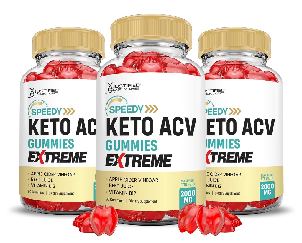 (3 팩) Speedy Keto ACV Gummies 극단적인 2000MG Speedy Keto Gummies Pomegranate Beet 주스 분말 B12 Vegan 비 GMO 180 거미를 가진 진보된 공식 애플 아이더 Vinegar