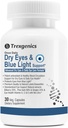 Trexgenics 건조한 눈 & 파란 빛 지원 Lutein 10mg, Zeaxanthin 2mg, Bilberry, Ginkgo, 소나무 껍질, 비타민 C, 아연 & 비타민 A (30 Veg 캡슐)를 가진 매일 채식주의자 공식