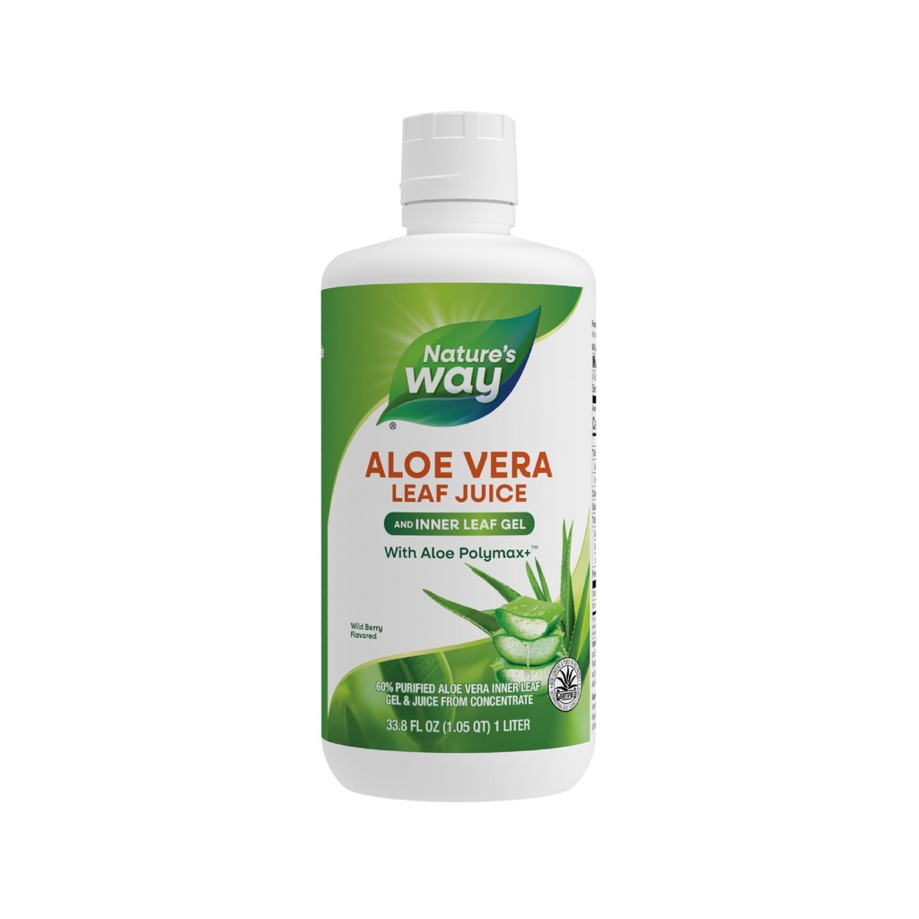 자연의 방법 알로에 Vera 잎 주스와 안 잎 젤, 알로에 Polymax+와 더불어, 알로에 내용과 순수성을 위해 증명해, 야생 베리 맛을 내는, 33.8 Fl Oz (포장 May Vary)