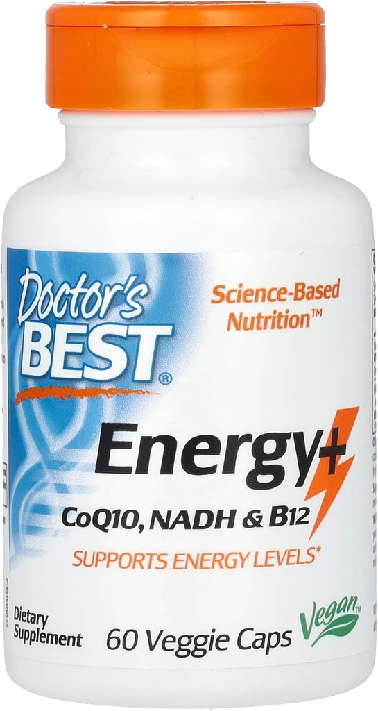 의사 최고의 에너지 + CoQ10, NADH & B12, 면역 체계, 에너지, 계류, 60 Ct