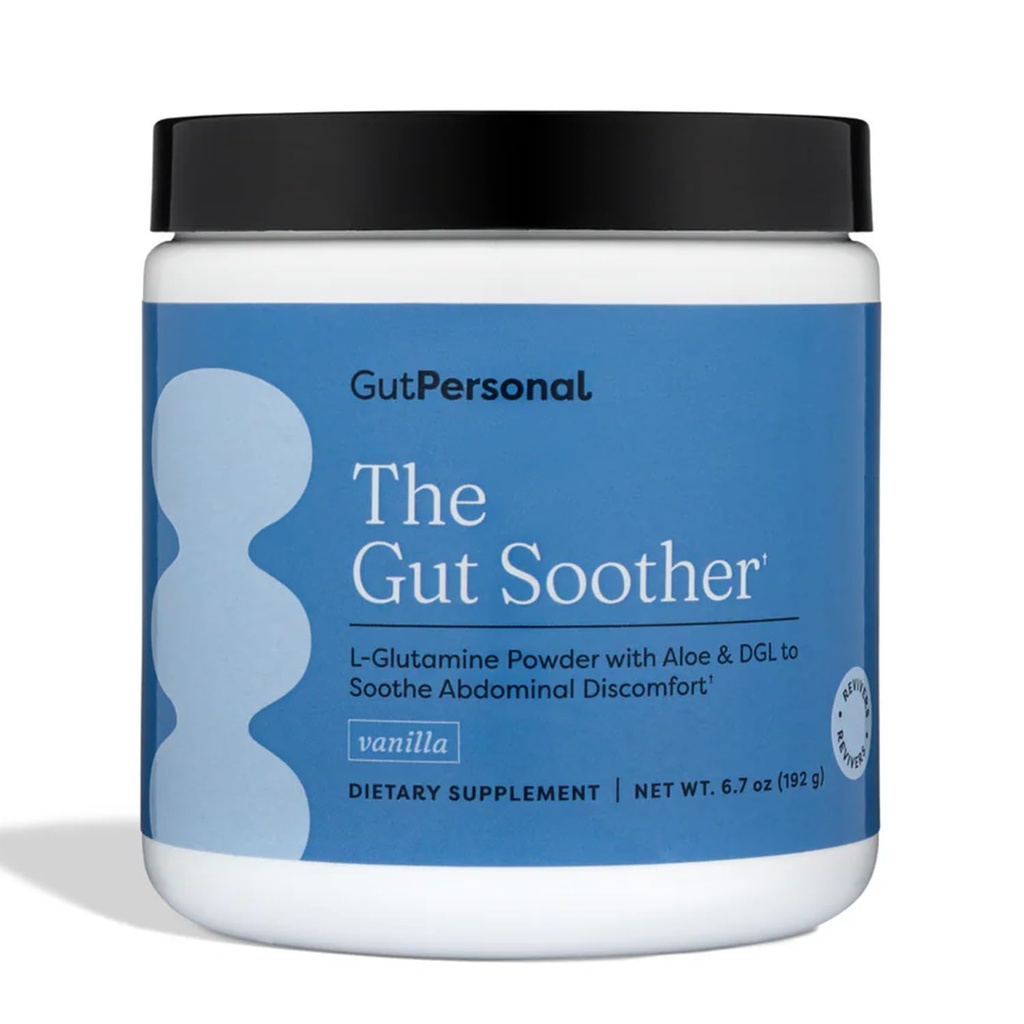 GutPersonal Gut Soother L 글루타민 분말 보충교재: 저장소 Gut Lining, Soothe Digestive Discomfort 전반적인 Gut 건강을 승진시키는 동안, 30의 서빙 (Vanilla)