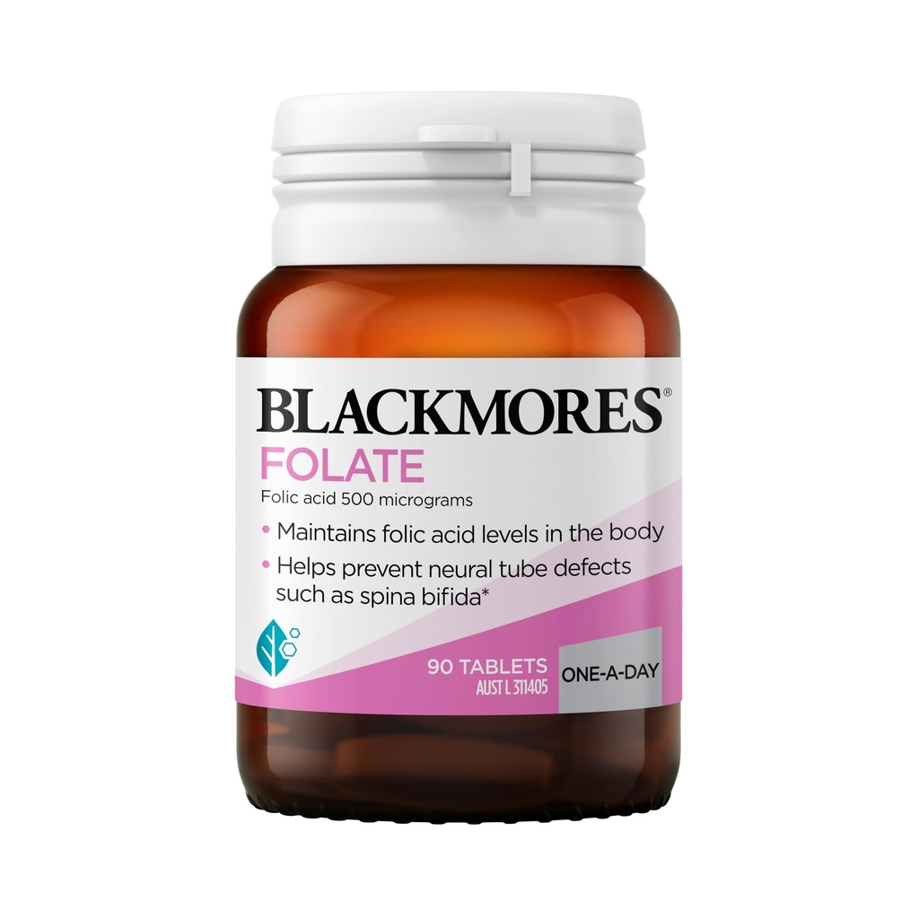 Blackmores Folate 500mcg 90의 정제 Folic 산