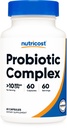Nutricost Probiotic Complex (10 억 CFU) 60 캡슐 - Acidophilus Plus 9 다른 Probiotics, Non-GMO, 글루텐 무료 보충