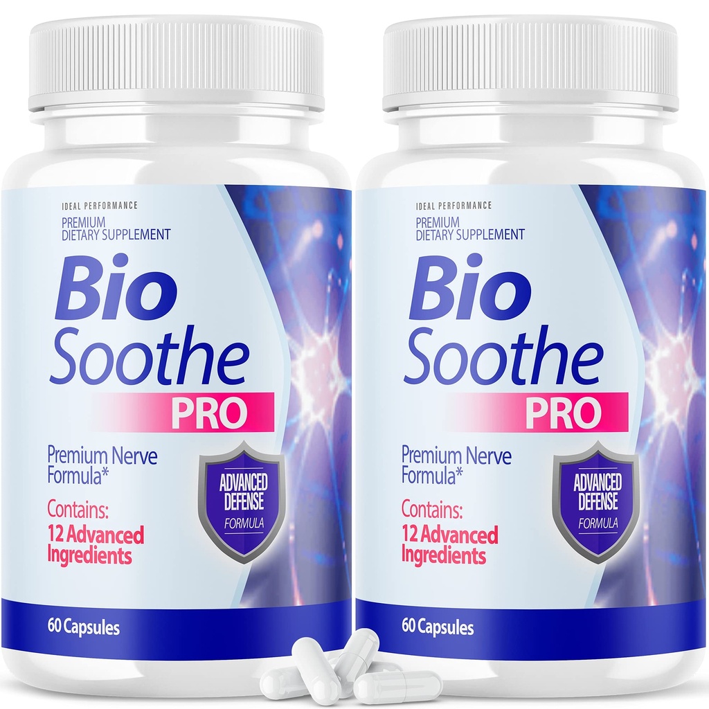 IDEAL PERFORMANCE (2 팩) Biosoothe Pro Neuropathy 치료 캡슐 Nerve Pain Repair Pills Bio Soothe Premium Formula Supplement Alpha Fix Neeve (120 캡슐)