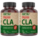 DEVA Vegan 비타민 Conjugated Linoleic 산 (CLA), 비 GMO Safflower 기름에서, 90 캡슐, 1 팩
