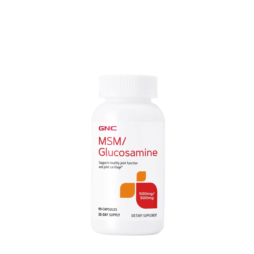 GNC MSM 글루코사민 500mg 보충교재, 지원 건강한 합동 기능, 지원 건강한 합동 연골, 30의 서빙