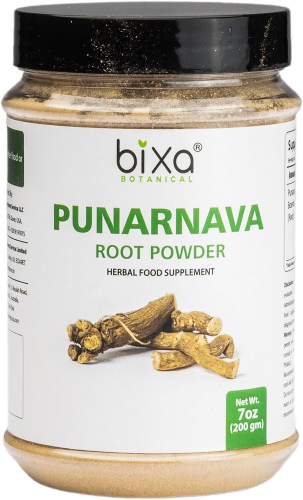 Bixa BOTANICAL Punarnava 파우더 | 천연 Detox 및 유체 밸런스 지원 | 보르하비아 디퓨사 | 200 그램 / 7 OZ | Ayurvedic Herbal Supplement | 글루텐 프리, 비 GMO, 증기 치료, 비건, 100 % 순수