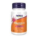 NOW 보충제, 비타민 A (Fish Liver Oil) 25,000 IU, 필수 영양, 100 Softgels