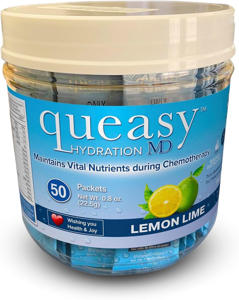 3 Lollies Queasy Hydration MD Packets - 치료 도중 Hydration & Digestive 건강 지원 - Rehydrates, Eases Nausea & 대체 Nutrients - 자연적인 & 비 돌리기 - 50의 소포