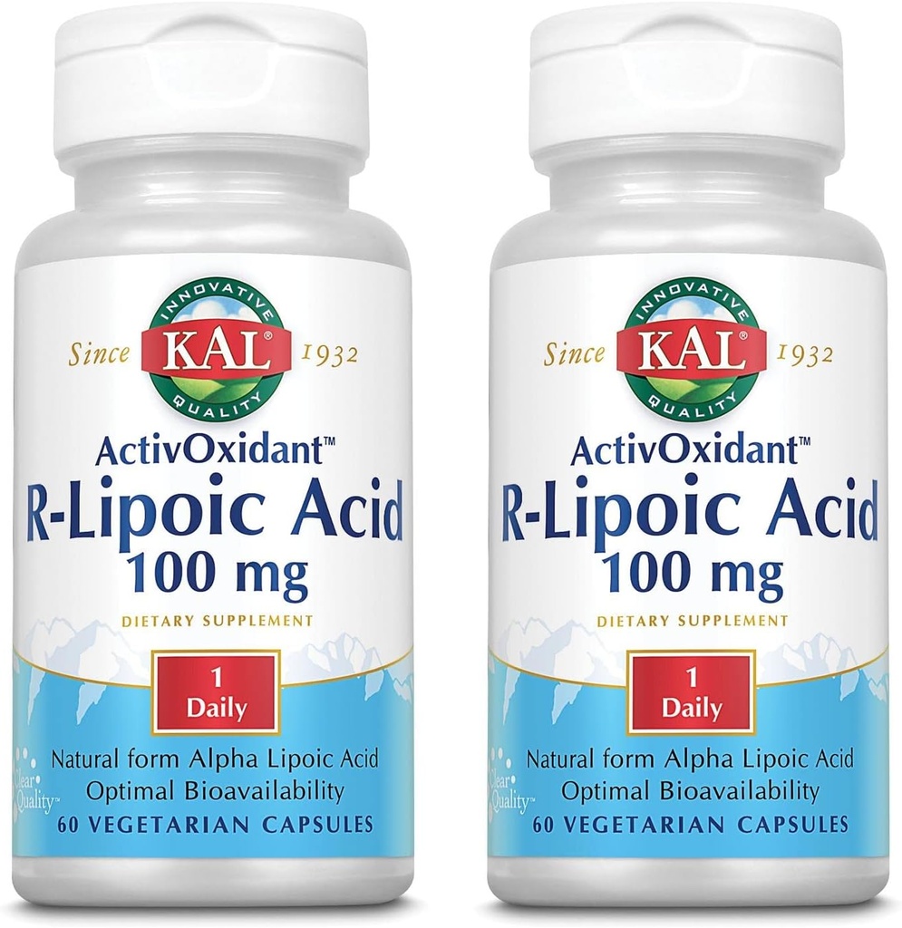 KAL 100 Mg R-lipoic Acid Activoxidant Tablets, 60 Count | 2 팩