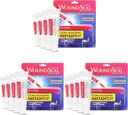 WoundSeal 분말 4 각 (포장 3) - 상처, 스크랩 및 마모에 대한 부상 케어 응급 처치 - Stitches 또는 Bandages없이 두 번째로 출혈을 중지 - 모든 연령과 애완 동물의 사람들에게 안전하고 효과적
