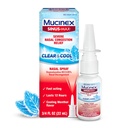 Mucinex Sinus-Max Nasal 살포 Decongestant, 성인 & Sinus Congestion, 냉각 Menthol, 0.75 Fl Oz를 위한 Sinus 안전, Nasal Decongestants를 위한 12 시간 상부 약물 Nose 살포