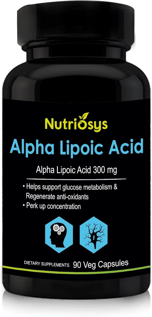 ALA 보충 – 알파 Lipoic 산 300mg | 90 Veg 캡슐 | 유기 산화 방지제 지원 | 알파 Lipoic 산 | 산토 알파 Lipoico | 알파 Lipoic | Lipoic 산 | ALA 캡슐