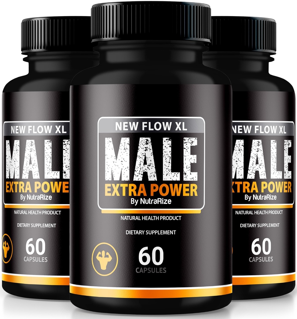 (3 팩) 남자를 위한 새로운 교류 XL 캡슐, NewFlow XL 남성 알약, 근육 질량과 최대 성과를 위한 모든 자연적인 공식, 공식 NewFlowXL 리뷰 (180의 캡슐)
